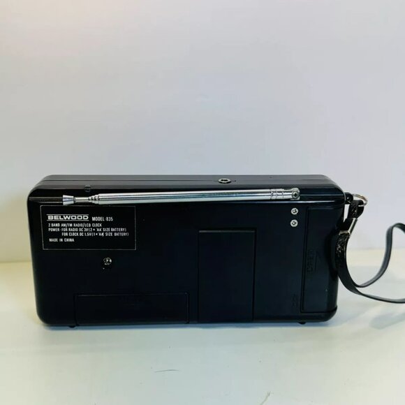 Vintage Belwood 2 Band Am Fm Radio Model 835 With Clock Antenna Works - Picture 2 of 3